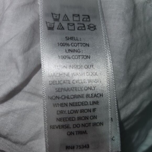 Lucky Brand White Cotton Eyelet Tassel Tie Beachy Boho Dress Size Small - Picture 6 of 9